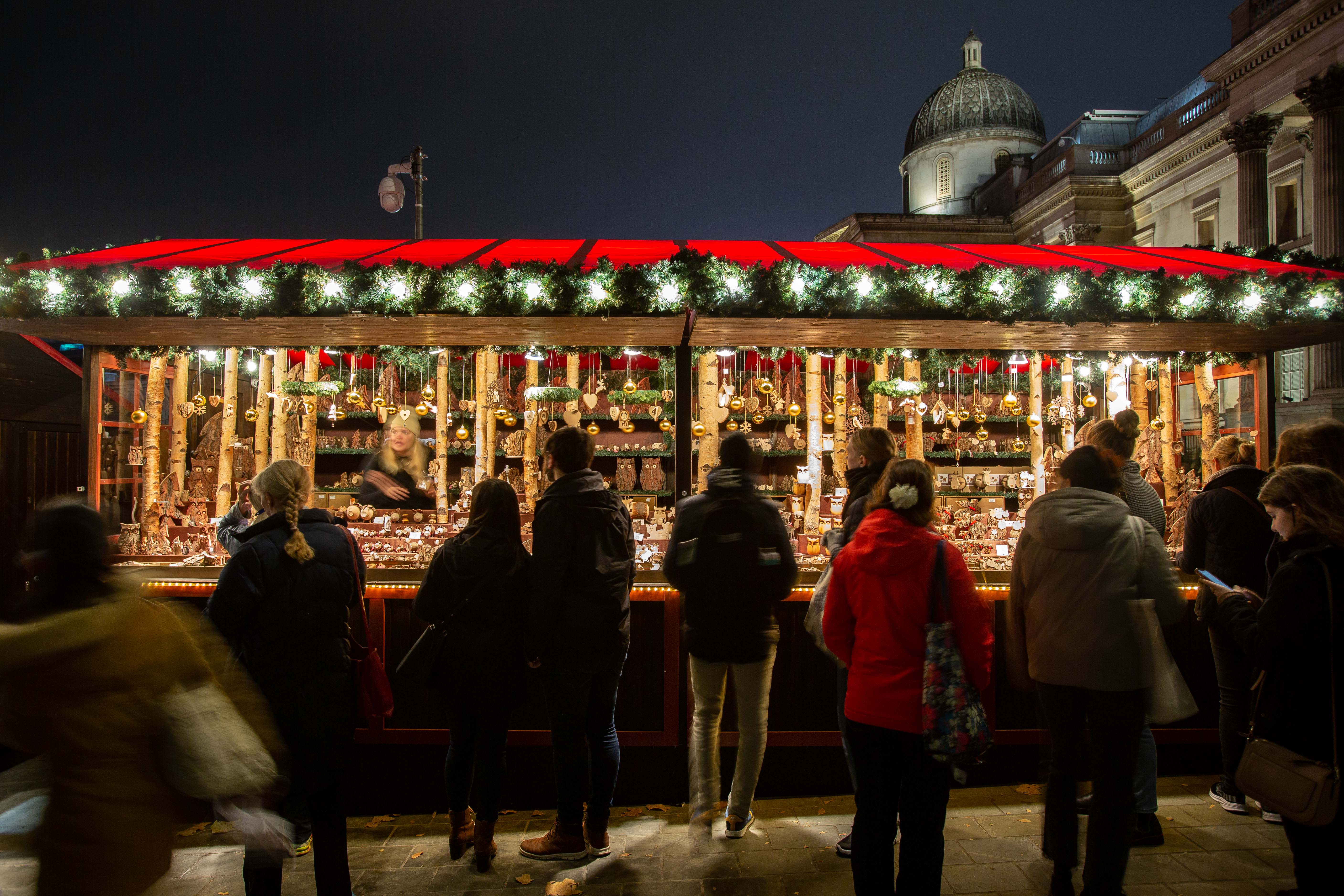 Market stalls Trafalgar Square 